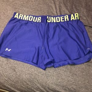 Purple & Green Under Armour Shorts